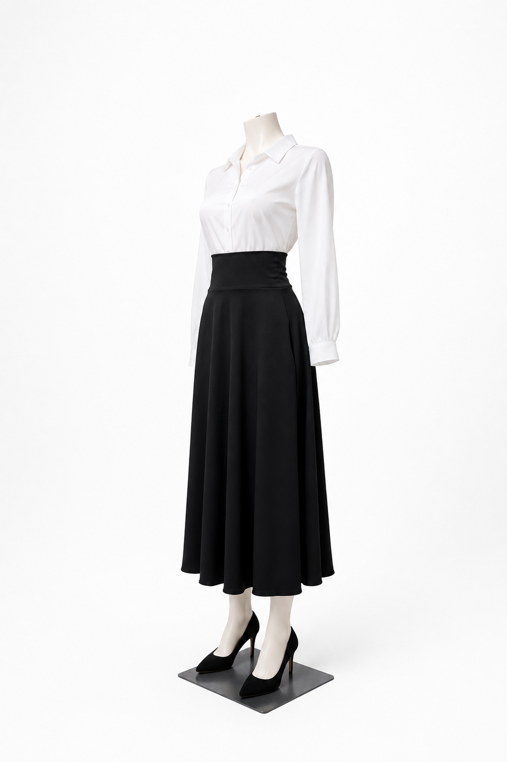 Falda Medio Ruedo de corte amplio y elegante, Modesta