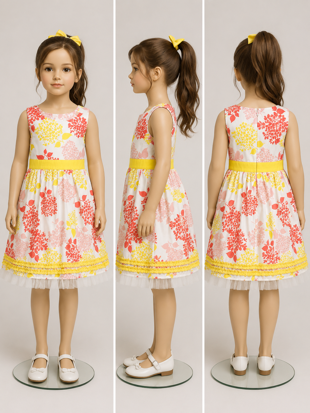 Vestido Infantil Floral Primavera