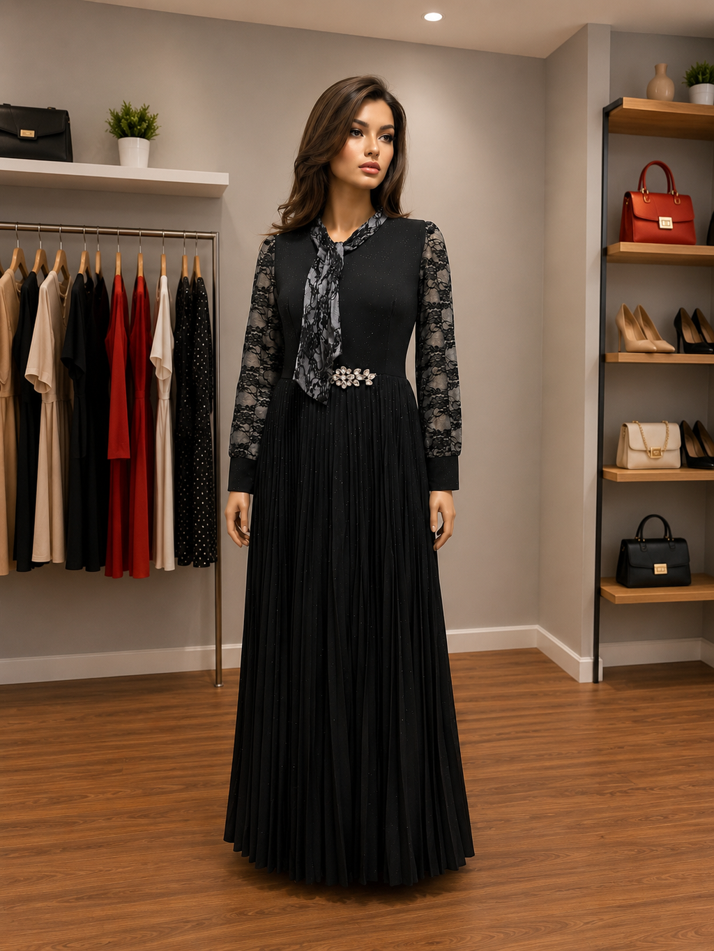 Vestido negro  elegante para muje