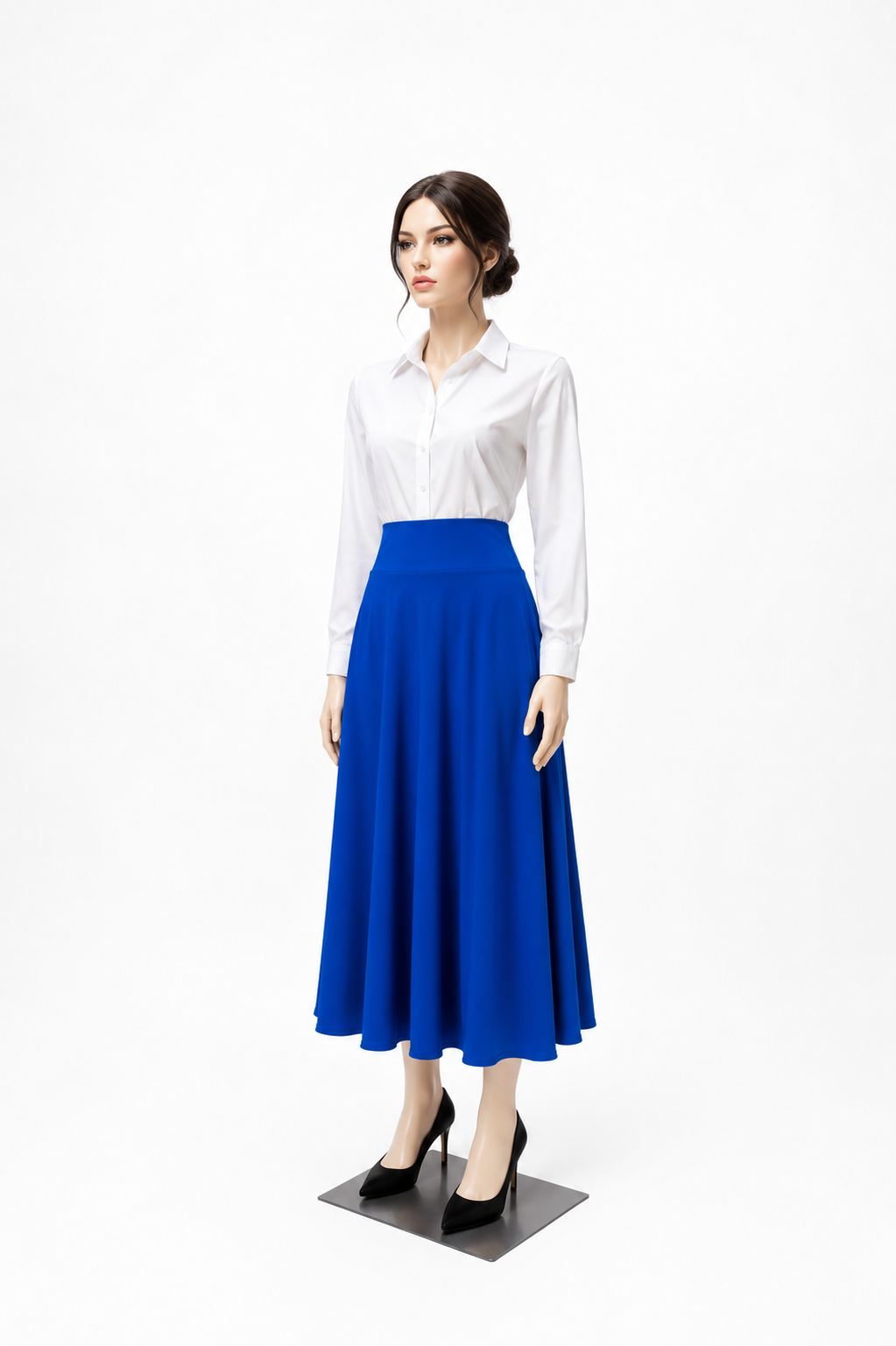 Falda Medio Ruedo de corte amplio y elegante, Modesta