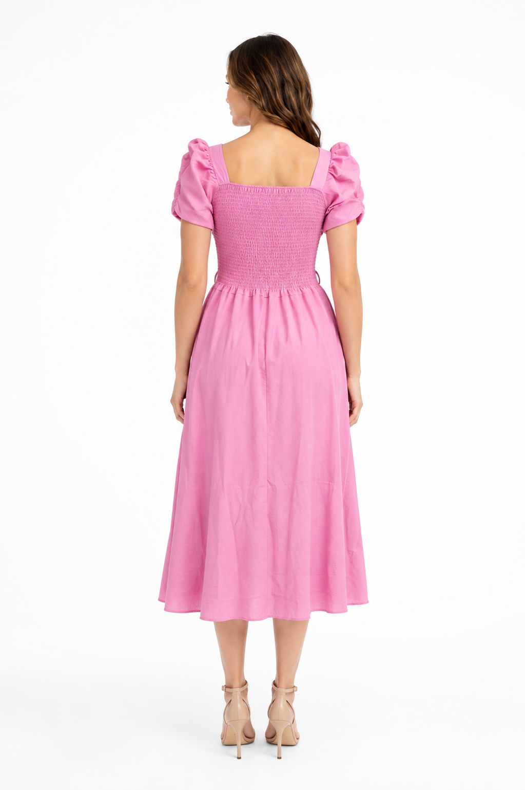 Vestido MODESTO  con Manga Abullonada
